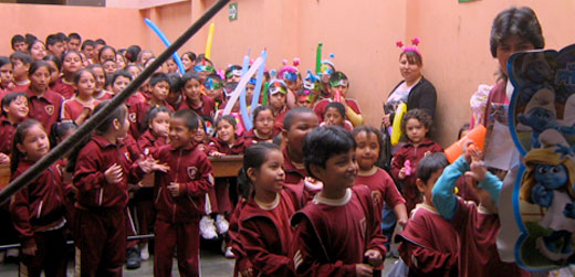 foto con estudiantes de nivel inicial